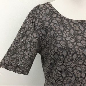 jella c. | Gray Lace Dress